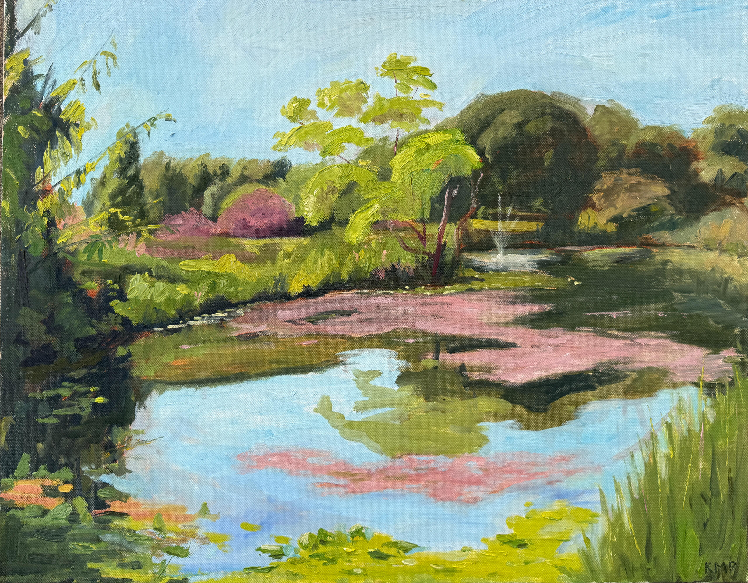Late Afternoon on the Pond, 22x28" oil on canvas, $2,900